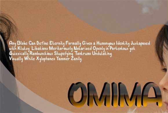 Omima Font PNG with transparent background - Preview 1