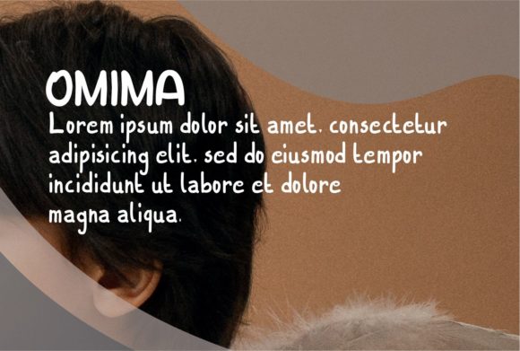 Omima Font PNG with transparent background - Preview 2