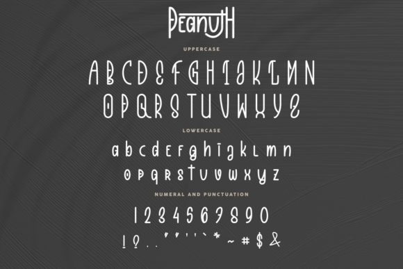 Peanuth Font PNG with transparent background - Preview 3