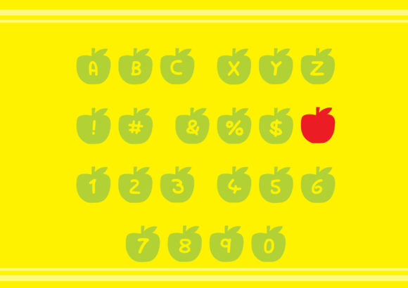 Play Apple Font PNG with transparent background - Preview 1