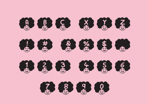 Play Big Hair Font PNG with transparent background - Preview 1