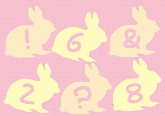 Play Bunny Font PNG with transparent background - Preview 2