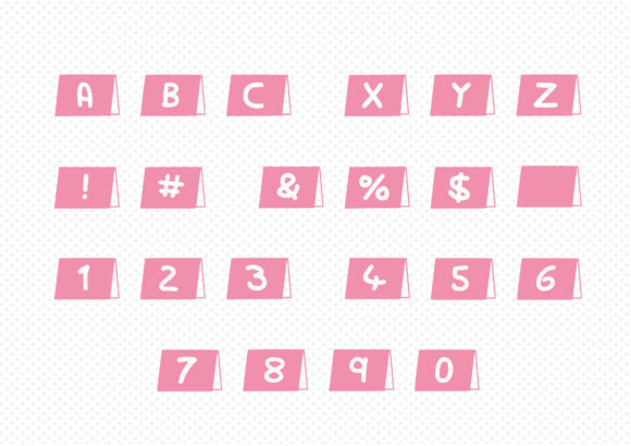 Play Card Font PNG with transparent background - Preview 1