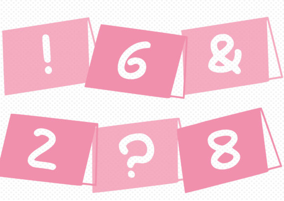 Play Card Font PNG with transparent background - Preview 2
