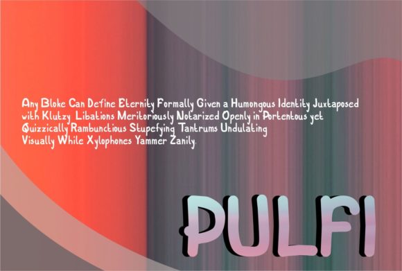 Pulfi Font PNG with transparent background - Preview 1