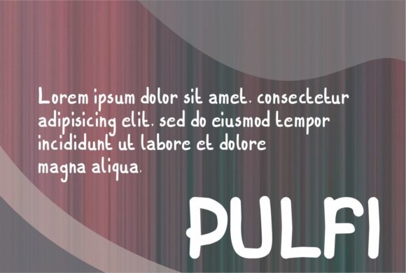 Pulfi Font PNG with transparent background - Preview 2
