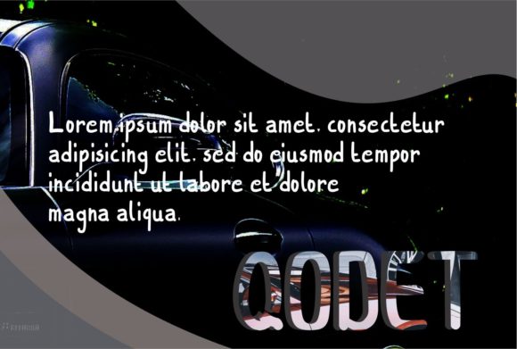 Qodet Font PNG with transparent background - Preview 2
