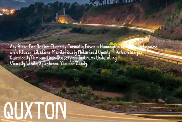 Quxton Font PNG with transparent background - Preview 1