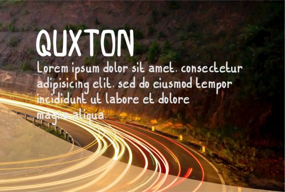 Quxton Font PNG with transparent background - Preview 2