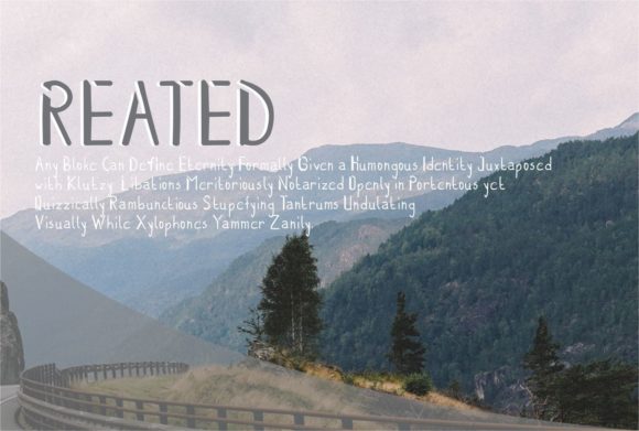 Reated Font PNG with transparent background - Preview 1