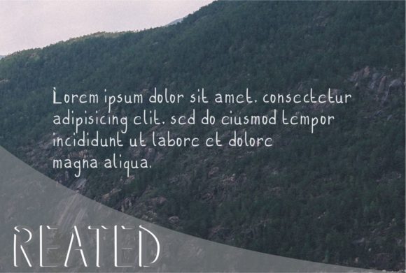 Reated Font PNG with transparent background - Preview 2