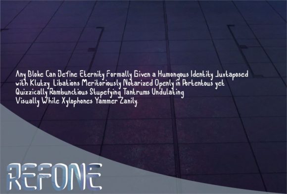 Refone Font PNG with transparent background - Preview 1