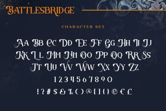 Battlesbridge Font PNG with transparent background - Preview 3