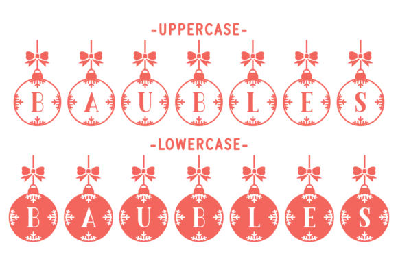 Baubles Pack Font PNG with transparent background - Preview 1