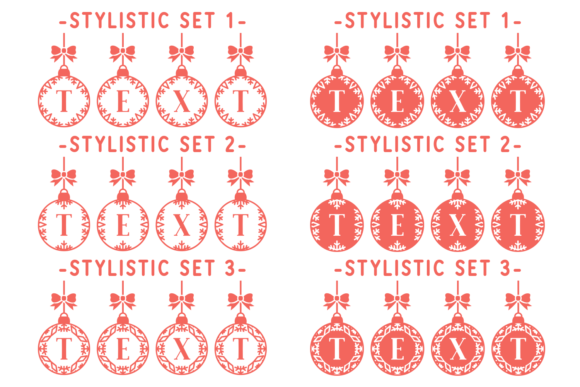 Baubles Pack Font PNG with transparent background - Preview 3