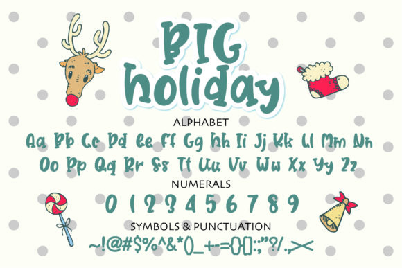 Big Holiday Font - Preview 1