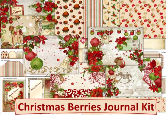 Christmas Junk Journal Kit with Ephemera