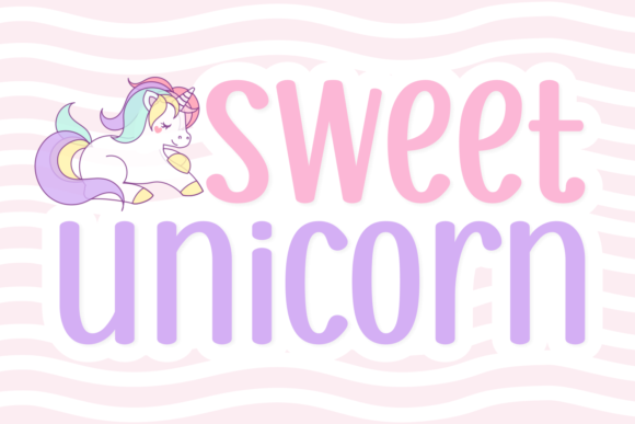 Chubby Unicorn Font - Preview 1