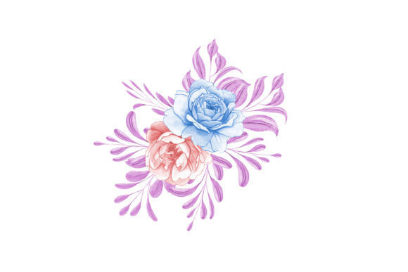 Digital Clipart Floral Watercolor 12 Graphic Illustrations By Design Lever