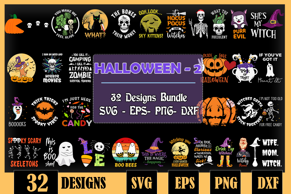 HALLOWEEN Bundle SVG 32 Designs Part 2 Graphic by Skinite · Creative ...