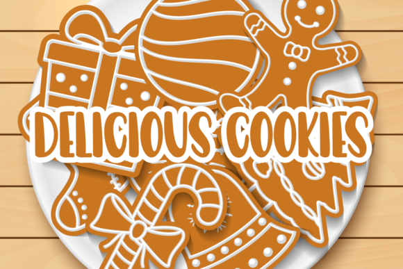 Handmade Cookies Font PNG with transparent background - Preview 1