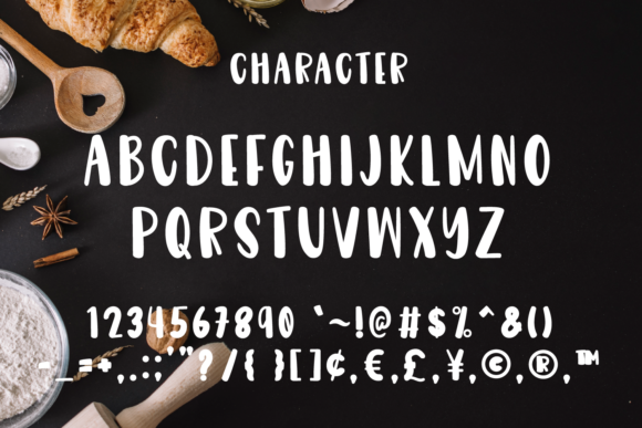 Handmade Cookies Font PNG with transparent background - Preview 4