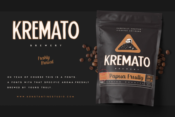 Kremato Font PNG with transparent background - Preview 1