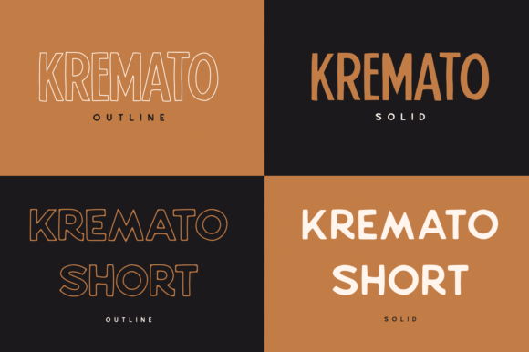 Kremato Font PNG with transparent background - Preview 2