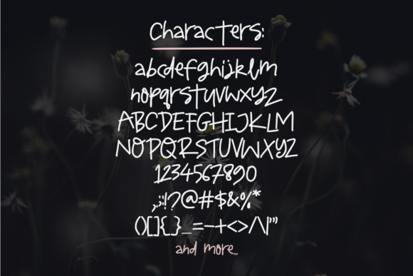 Lovely Mikayla Font PNG with transparent background - Preview 1