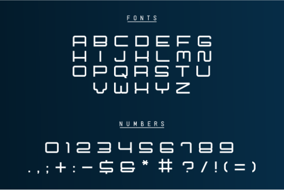 Novend Font PNG with transparent background - Preview 1