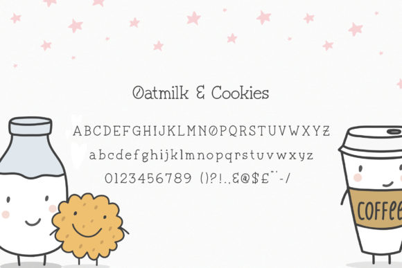 Oatmilk & Cookies Font PNG with transparent background - Preview 5