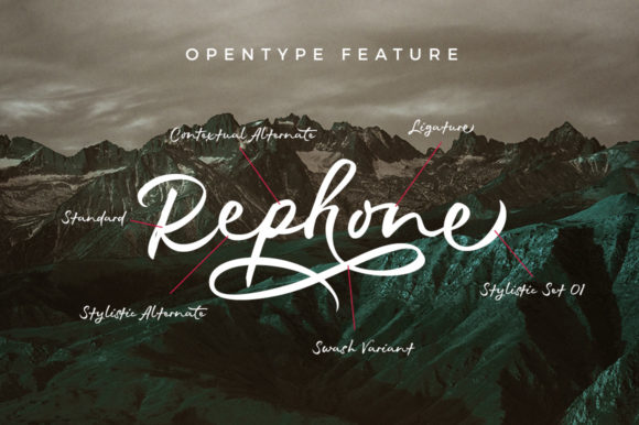 Rephone Font PNG with transparent background - Preview 1