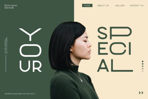 Rinjani Sans Font PNG with transparent background - Preview 4