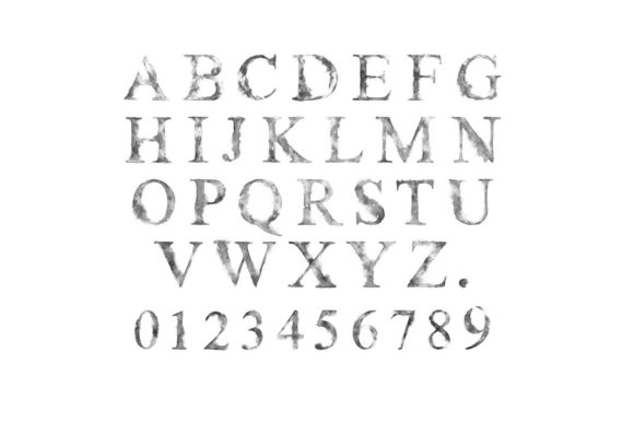 Romsky Watercolor Font PNG with transparent background - Preview 2