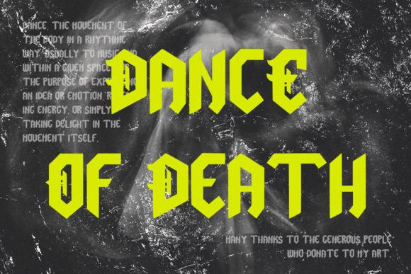 Rythm of Death Font PNG with transparent background - Preview 1