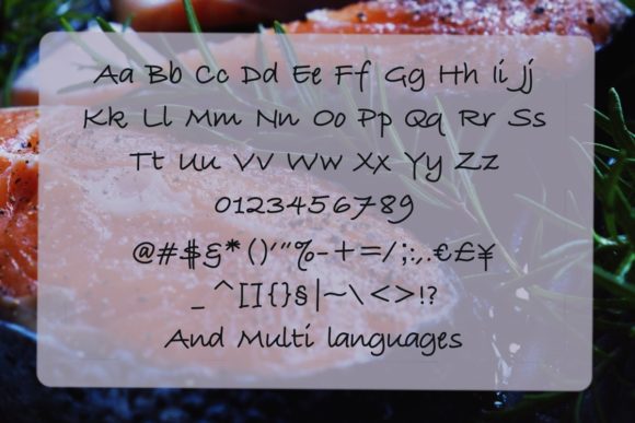 Salmon Alaska Font PNG with transparent background - Preview 6
