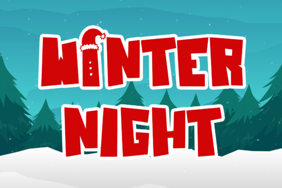 Santa Day Font PNG with transparent background - Preview 1