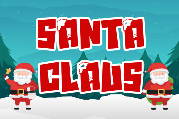 Santa Day Font PNG with transparent background - Preview 3