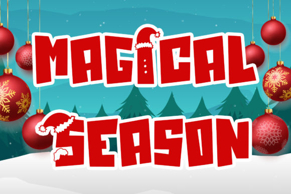 Santa Day Font PNG with transparent background - Preview 5