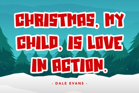 Santa Day Font PNG with transparent background - Preview 6
