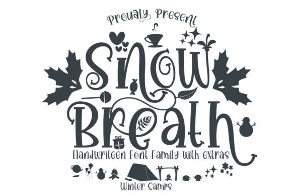 Snow Breath Font PNG with transparent background - Preview 1