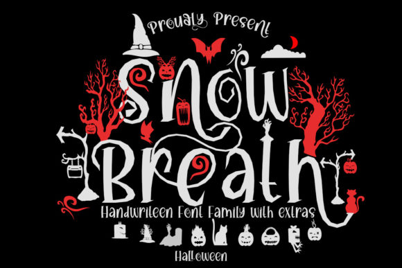 Snow Breath Font PNG with transparent background - Preview 2