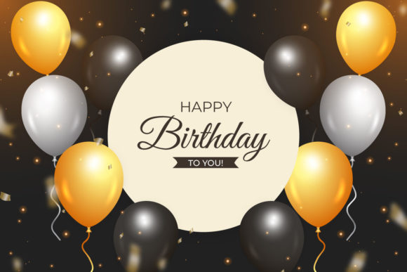 Birthday Banner with a Dark Background