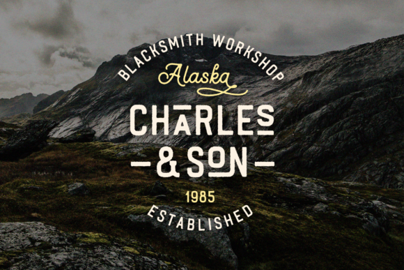 Black River Font PNG with transparent background - Preview 1
