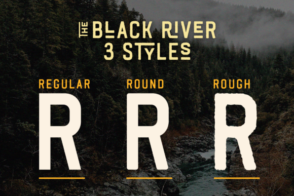 Black River Font PNG with transparent background - Preview 2
