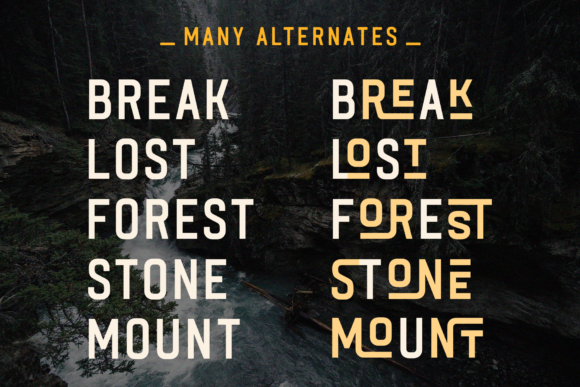 Black River Font PNG with transparent background - Preview 6