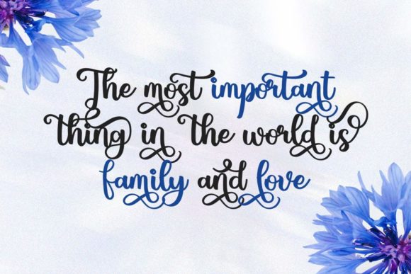 Blueberry Script Font - Preview 1
