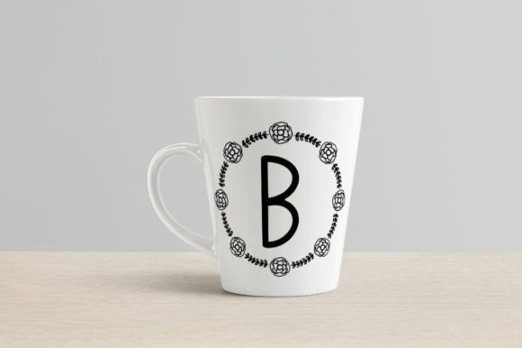 Botanical Monogram Font PNG with transparent background - Preview 1