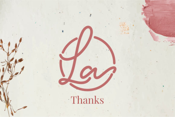 Botanical Monogram Font PNG with transparent background - Preview 3