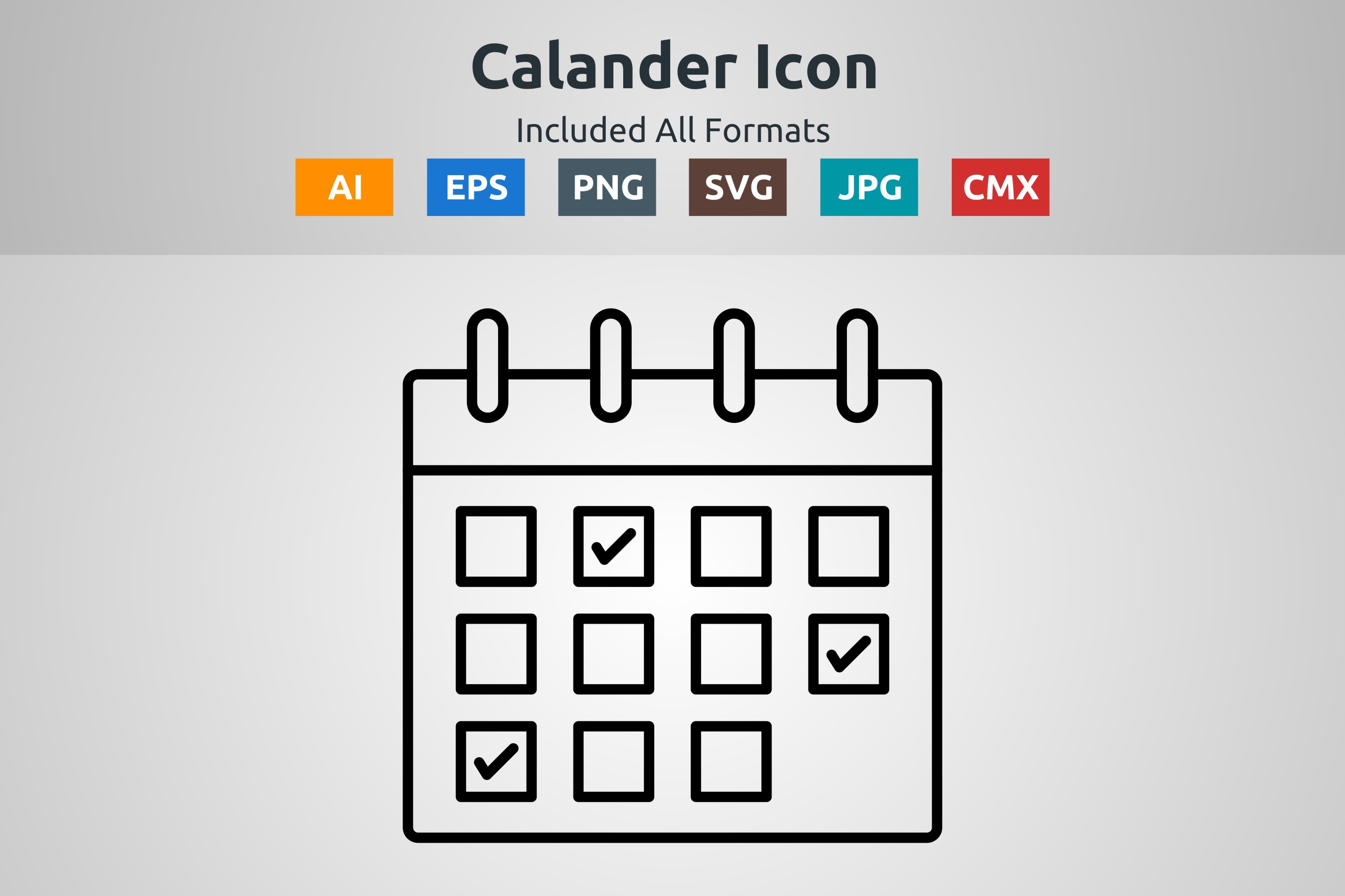 Calander Vector Outline Icon
